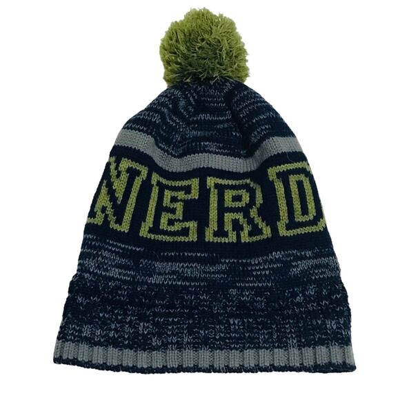 Nerd Beanie Hat with Pom OS - Picture 1 of 9